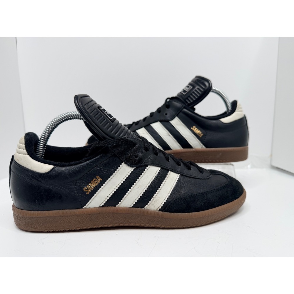 Adidas Samba Men's Black White Gum Sole Sneakers Size 7.5 Leather Classic